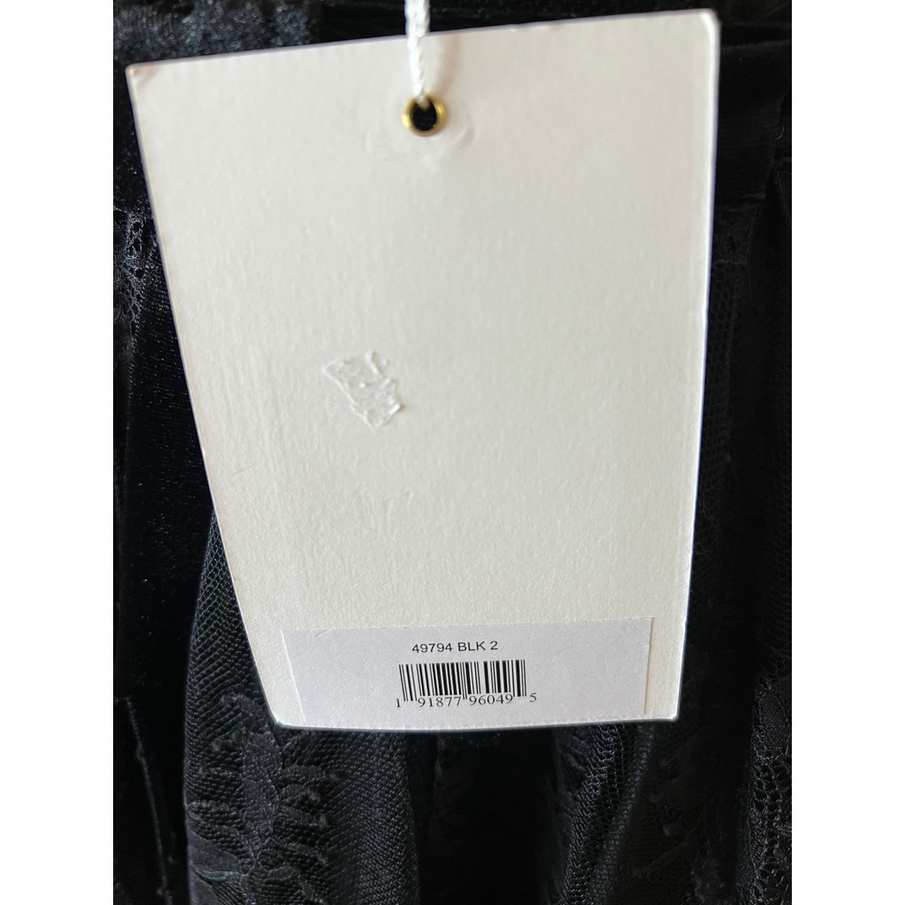 Mac Duggal 49794‎ size 2 black long sleeve lace babydoll dress - Picture 8 of 11